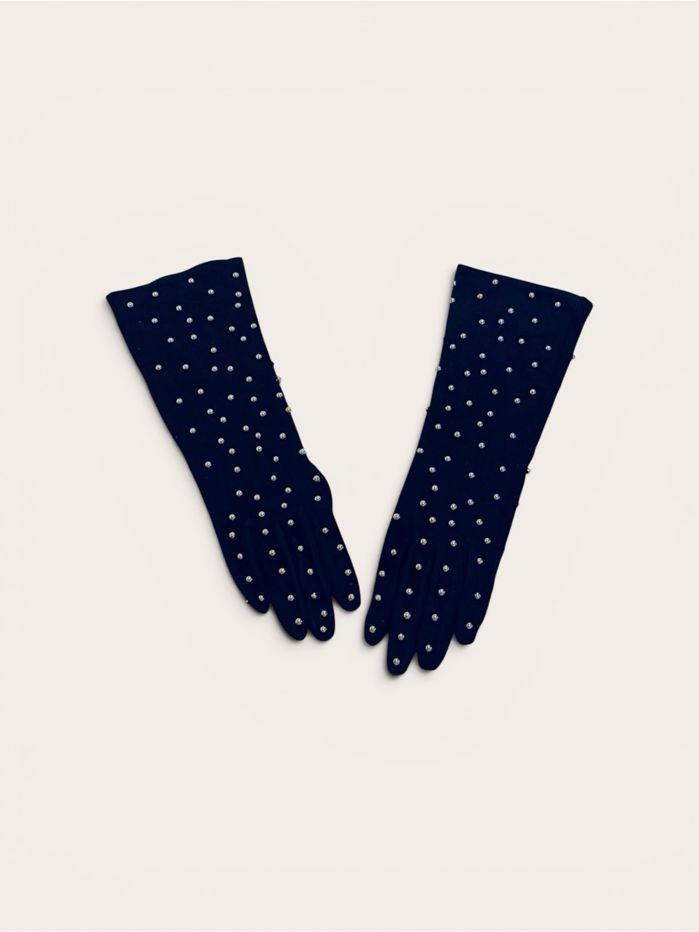Vintage Saint Laurent Paris Studded Long Gloves Made In France Rare Y2K